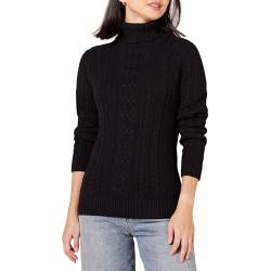 Amazon Essentials Damen Leichter Rollkragenpullover Mit Zopfmuster (Erhältlich In Übergröße), Schwarz, S von Amazon Essentials