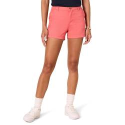 Amazon Essentials Damen Mittelhohe, schmal geschnittene, Chino Shorts mit 9 cm Schrittlänge, Korallenrosa, 44 von Amazon Essentials