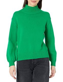 Amazon Essentials Damen Pullover aus Baumwolle mit hohem Stehkragen (erhältlich in Übergröße), Grün, 5XL Große Größen von Amazon Essentials