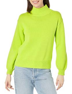 Amazon Essentials Damen Pullover aus Baumwolle mit hohem Stehkragen (erhältlich in Übergröße), Lindgrün, S von Amazon Essentials
