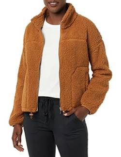 Amazon Essentials Damen Sherpa-Jacke, Dunkelbronze, S von Amazon Essentials