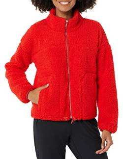 Amazon Essentials Damen Sherpa-Jacke, Mohnrot, XL von Amazon Essentials