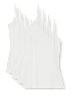 Amazon Essentials Damen Strick-Lagen-Camisole mit V-Ausschnitt in schmaler Passform (erhältlich in Übergrößen), 4er-Pack, Weiß, 4XL Große Größen von Amazon Essentials