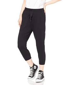 Amazon Essentials Damen Studio-Capri-Jogginghose aus Frottee mit lockerer Passform, Schwarz, XL von Amazon Essentials