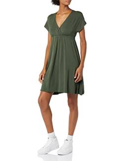 Amazon Essentials Damen Surplice-Kleid (Erhältlich in Übergröße), Dunkles Olivgrün, 5XL Große Größen von Amazon Essentials