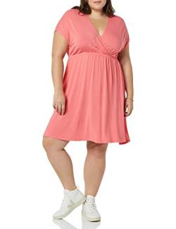 Amazon Essentials Damen Surplice-Kleid (Erhältlich in Übergröße), Intensive Rosa, XL von Amazon Essentials