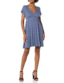 Amazon Essentials Damen Surplice-Kleid (Erhältlich in Übergröße), Marineblau Tiermuster, L von Amazon Essentials