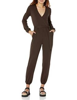 Amazon Essentials Damen Surplice-Overall aus Strick (in Übergröße erhältlich), Espresso, XL Große Größen von Amazon Essentials