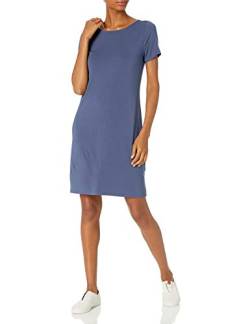 Amazon Essentials Damen T-Shirt-Kleid aus Jersey mit Ballettrücken und normaler Passform (zuvor Daily Ritual), Mittelblau, L von Amazon Essentials