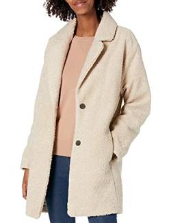 Amazon Essentials Damen Teddybär-Fleecejacke mit übergroßer Passform und Revers (zuvor Daily Ritual), Sand, XL von Amazon Essentials