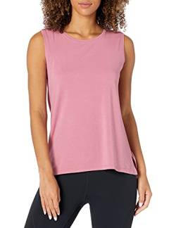 Amazon Essentials Damen Yoga-Tanktop aus weicher Baumwolle in normaler Passform (in Übergröße erhältlich) (zuvor Core 10), Zartrosa, L von Amazon Essentials