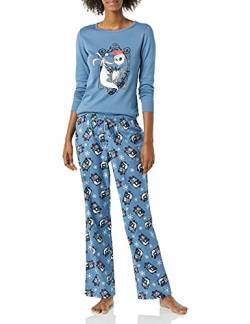 Amazon Essentials Disney | Marvel | Star Wars Damen Schlafanzug-Schlaf-Sets Flanell, Nightmare Santa Jack - Womens, S von Amazon Essentials