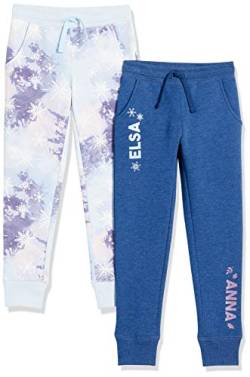 Amazon Essentials Disney | Marvel | Star Wars | Frozen | Princess Mädchen Jogginghose aus Fleece (zuvor Spotted Zebra), 2er-Pack, Frozen Schwestern, 3 Jahre von Amazon Essentials