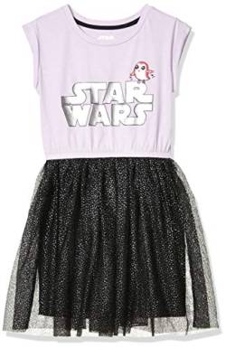 Amazon Essentials Disney | Marvel | Star Wars | Frozen | Princess Mädchen Kurzärmlige Tutu-Strickkleider (zuvor Spotted Zebra), Purpur Schwarz Star Wars Logo, 10 Jahre von Amazon Essentials