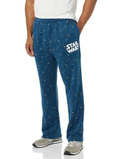 Amazon Essentials Disney | Marvel | Star Wars Herren Fleece-Jogginghose (erhältlich in „Big & Tall“-Größen), Star-Wars-Logo-Schiffe, M von Amazon Essentials