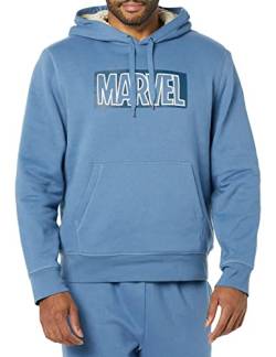 Amazon Essentials Disney | Marvel | Star Wars Herren Kapuzenpulli mit Sherpa-Futter, Marvel Logo, L von Amazon Essentials