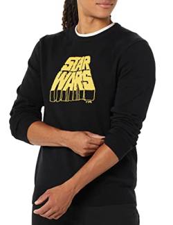 Amazon Essentials Disney | Marvel | Star Wars Herren Pullover mit Rundhalsausschnitt, Star Wars Logo, S von Amazon Essentials