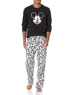 Amazon Essentials Disney | Marvel | Star Wars Herren Schlafanzug-Schlaf-Sets Flanell, Mickey Moods - Mens Flannel, XS von Amazon Essentials