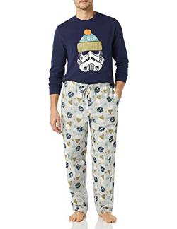 Amazon Essentials Disney | Marvel | Star Wars Herren Schlafanzug-Schlaf-Sets Flanell, Star Wars Winter - Mens, S von Amazon Essentials