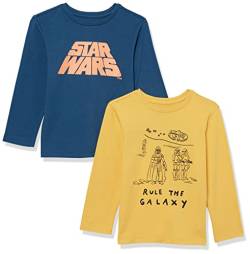 Amazon Essentials Disney | Marvel | Star Wars Jungen Langärmelige T-Shirts, 2er-Pack, Star Wars Rule The Galaxy, 2 Jahre von Amazon Essentials