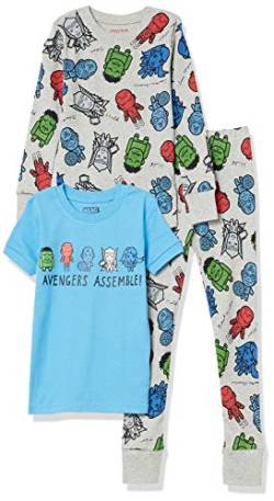 Amazon Essentials Disney | Marvel | Star Wars Jungen Pyjama-Set (Früher Spotted Zebra), 2er-Pack, Marvel Avengers, 4 Jahre von Amazon Essentials