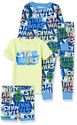 Amazon Essentials Disney | Marvel | Star Wars Jungen Pyjama-Set (Früher Spotted Zebra), 2er-Pack, Star Wars Logo Stack, 2 Jahre von Amazon Essentials