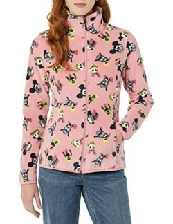 Amazon Essentials Disney | Marvel | Star Wars | Princess Damen Polarfleece-Jacke mit durchgehendem Reißverschluss und Stehkragen, Minnie und Freunde, S von Amazon Essentials