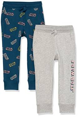 Amazon Essentials Disney | Marvel | Star Wars | Princess Mädchen Fleece-Jogginghose, 2er-Pack, Aufdruck Star Wars Logo, 11-12 Jahre von Amazon Essentials