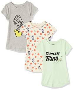 Amazon Essentials Disney | Marvel | Star Wars | Princess Mädchen Kurzärmelige Tunika-T-Shirts, 3er-Pack, 3er-pack Disney Prinzessinnen, 9 Jahre von Amazon Essentials