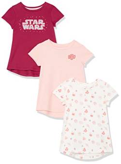 Amazon Essentials Disney | Marvel | Star Wars | Princess Mädchen Kurzärmelige Tunika-T-Shirts, 3er-Pack, 3er-pack Star Wars Leia Friends, 2 Jahre von Amazon Essentials