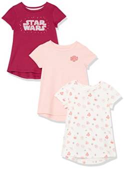 Amazon Essentials Disney | Marvel | Star Wars | Princess Mädchen Kurzärmelige Tunika-T-Shirts, 3er-Pack, 3er-pack Star Wars Leia Friends, 9 Jahre von Amazon Essentials