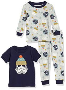 Amazon Essentials Disney | Marvel | Star Wars | Princess Unisex Kinder Eng anliegender Baumwoll-Schlafanzug, Star Wars/Winter, 2 Jahre von Amazon Essentials