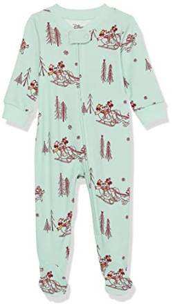Amazon Essentials Disney Unisex Baby Eng anliegende Baumwoll-Schlafanzüge, Mickey Winter - Baby Snug-fit, 3-6 Monate von Amazon Essentials