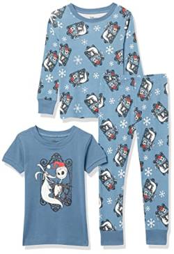 Amazon Essentials Disney Unisex Kinder Eng anliegende Baumwoll-Schlafanzüge, Nightmare Santa Jack, 6-7 Jahre von Amazon Essentials