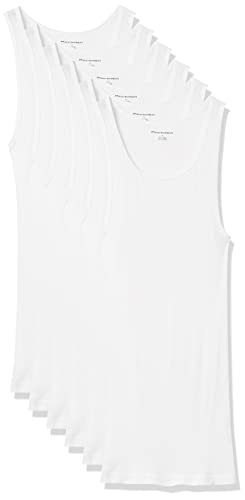Amazon Essentials Herren Ärmellose Unterhemden, 6er-Pack, Weiß, S von Amazon Essentials