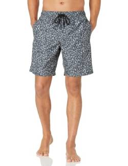 Amazon Essentials Herren Badehose, Schnell Trocknend, 23 cm, Grau Malerei-Stil, XL von Amazon Essentials