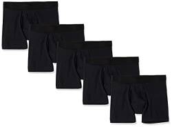 Amazon Essentials Herren Boxershorts aus Baumwolljersey (erhältlich in Big & Tall), 5er-Pack, Schwarz, XS von Amazon Essentials