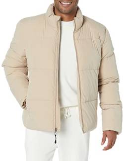 Amazon Essentials Herren Daunenjacke mit Stehkragen (in Übergrößen erhältlich), Bräunen, 5XL Große Größen von Amazon Essentials