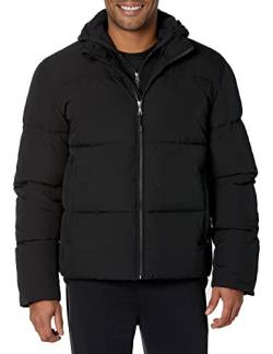 Amazon Essentials Herren Daunenjacke mit Stehkragen (in Übergrößen erhältlich), Schwarz, L von Amazon Essentials