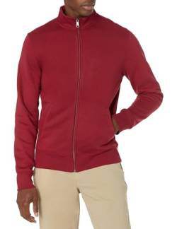 Amazon Essentials Herren Fleece-Jacke mit durchgehendem Reißverschluss, Rot, L von Amazon Essentials