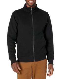 Amazon Essentials Herren Fleece-Jacke mit durchgehendem Reißverschluss, Schwarz, XL von Amazon Essentials