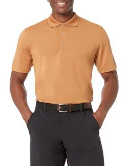Amazon Essentials Herren Golf-Polo-Shirt, Schnell Trocknend, Normale Passform-Auslauffarben, Bräunen, XS von Amazon Essentials