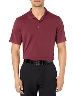 Amazon Essentials Herren Golf-Polo-Shirt, Schnell Trocknend, Normale Passform-Auslauffarben, Dunkles Burgunderrot, 6XL Große Größen von Amazon Essentials