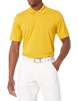 Amazon Essentials Herren Golf-Polo-Shirt, Schnell Trocknend, Normale Passform-Auslauffarben, Goldgelb, L von Amazon Essentials