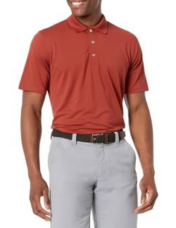 Amazon Essentials Herren Golf-Polo-Shirt, Schnell Trocknend, Normale Passform-Auslauffarben, Rostfarben, L von Amazon Essentials