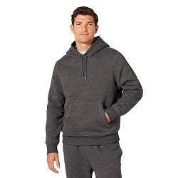 Amazon Essentials Herren Kapuzenpulli mit Sherpa-Futter, Dunkelgrau Meliert, L von Amazon Essentials