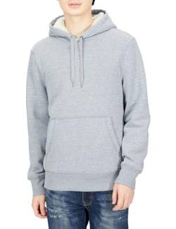 Amazon Essentials Herren Kapuzenpulli mit Sherpa-Futter, Hellgrau Meliert, L von Amazon Essentials