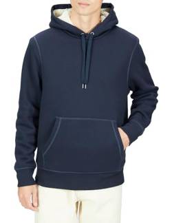 Amazon Essentials Herren Kapuzenpulli mit Sherpa-Futter, Marineblau, S von Amazon Essentials