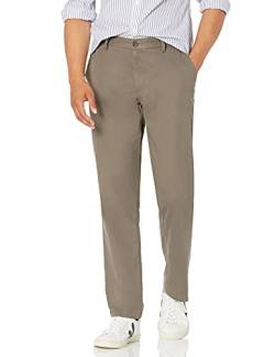 Amazon Essentials Herren Knitterarme Flatfront-Chinohose, Gerade Geschnitten, Taupe, 29W / 32L von Amazon Essentials