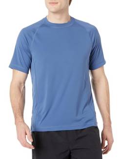 Amazon Essentials Herren Kurzärmeliges, Schnell Trocknendes Bade-T-Shirt, Blau, XL von Amazon Essentials